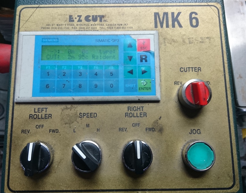 EzCut early model Mk6 dash